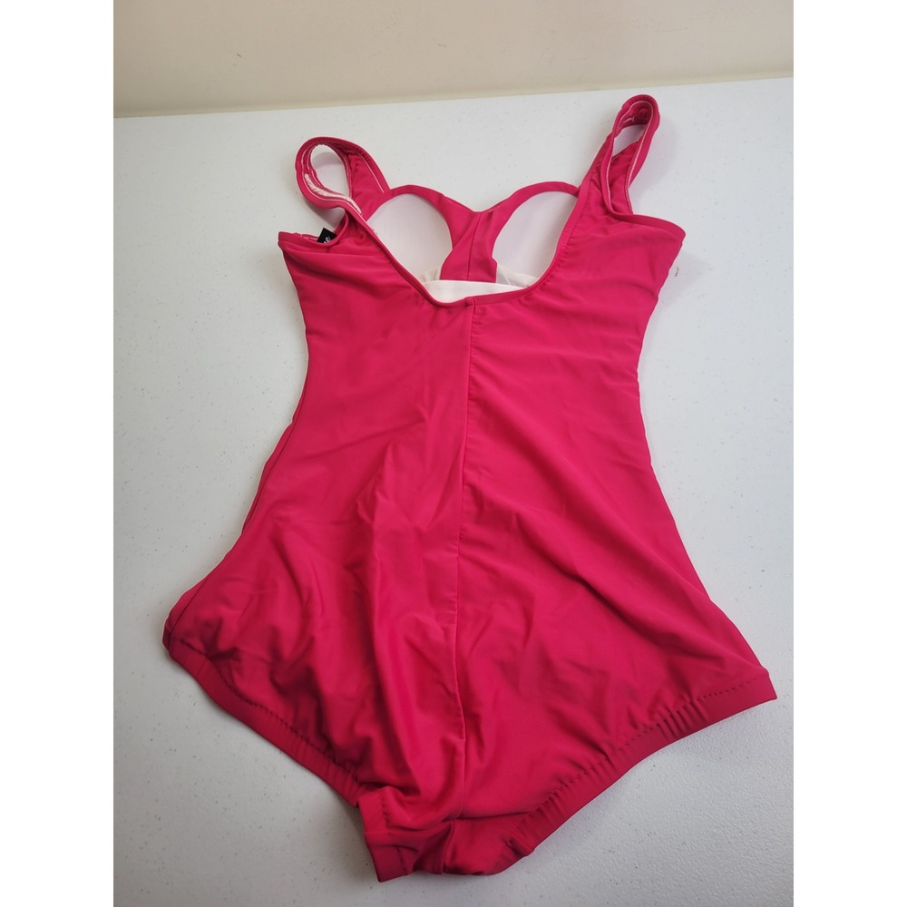 Maxine of Hollywood One Piece Swimsuit Swim Size 8 Pink Ruched Tummy‎ Control - Picture 11 of 13
